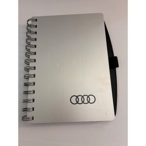 Audi Brushed Metal Spiral Notebook Black Leatherette Lined Journal Leeds 2300-08
